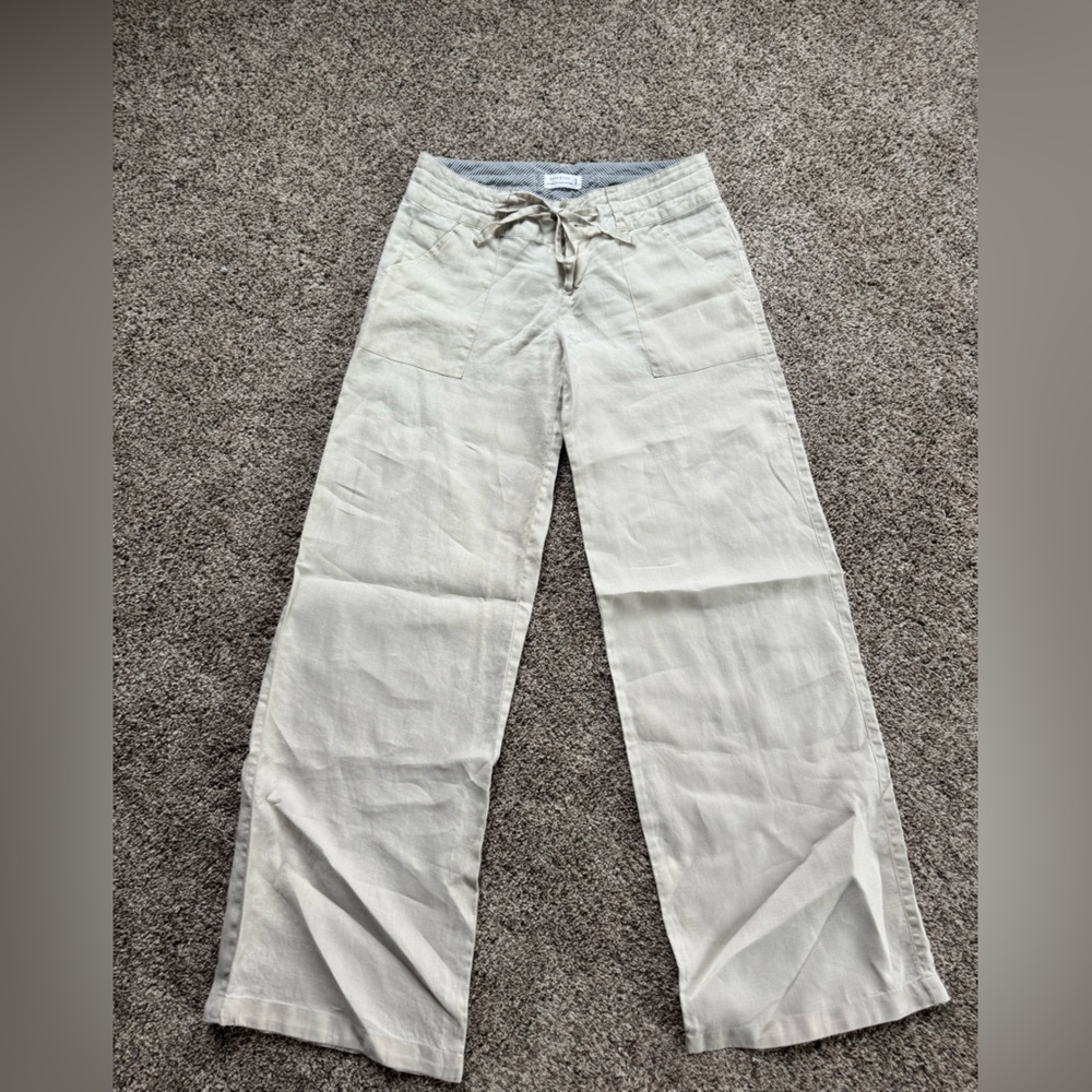 Love Tree Beige Linen Trousers